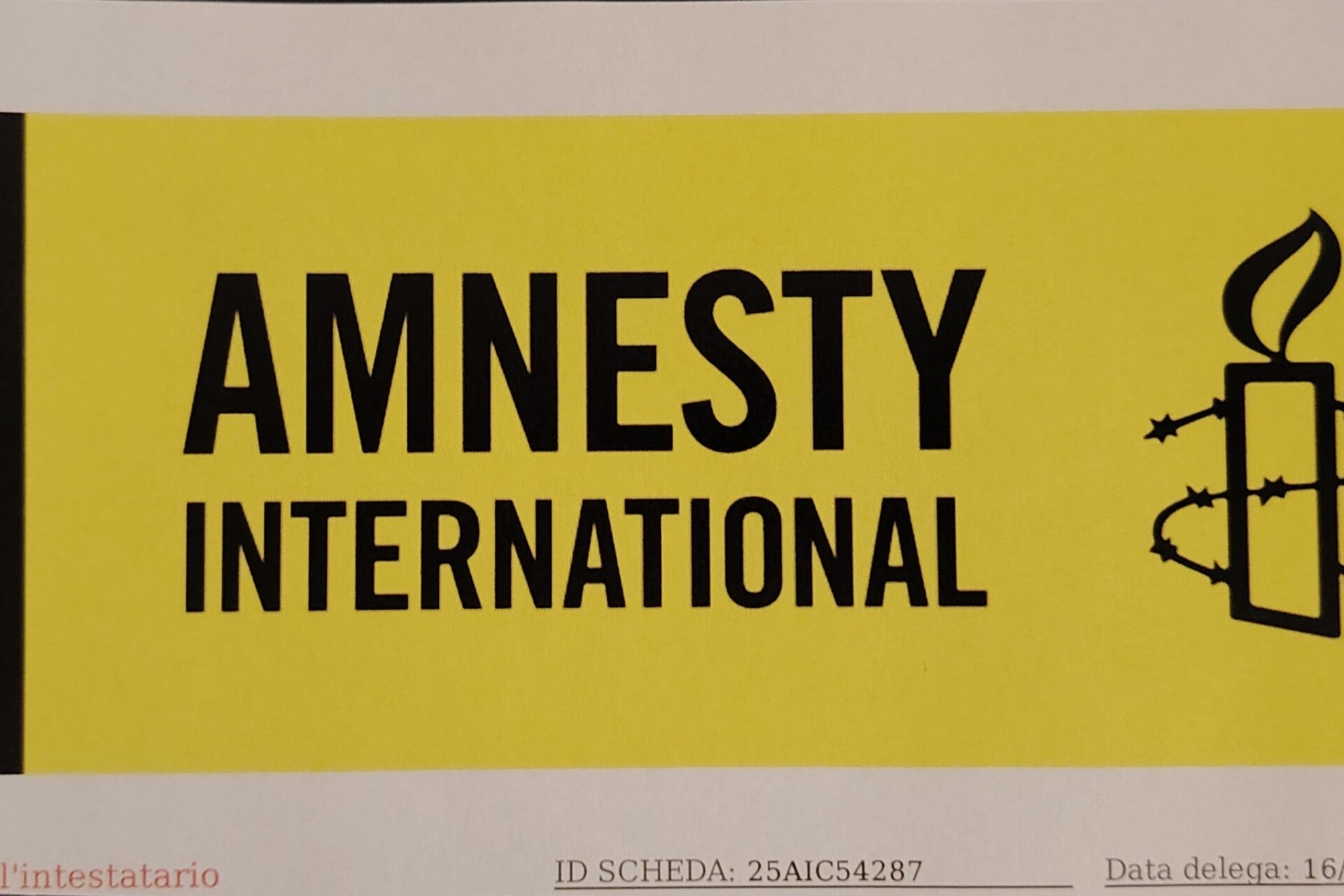 Tesseramento ad Amnesty International